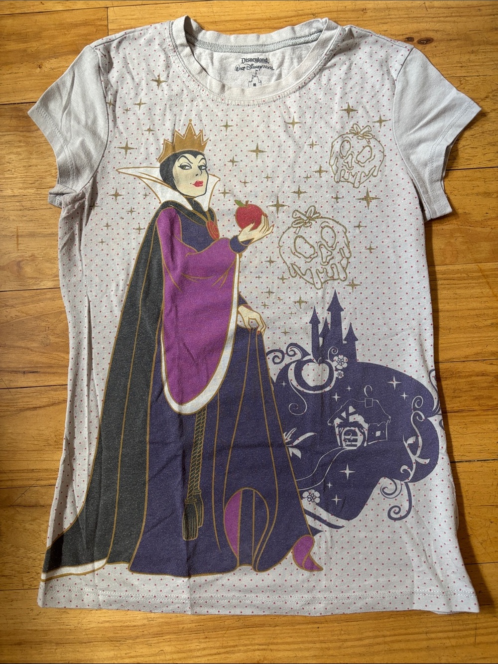 Disney Disneyland Walt Disney World Polka Dot Tee - evil queen with poison apple